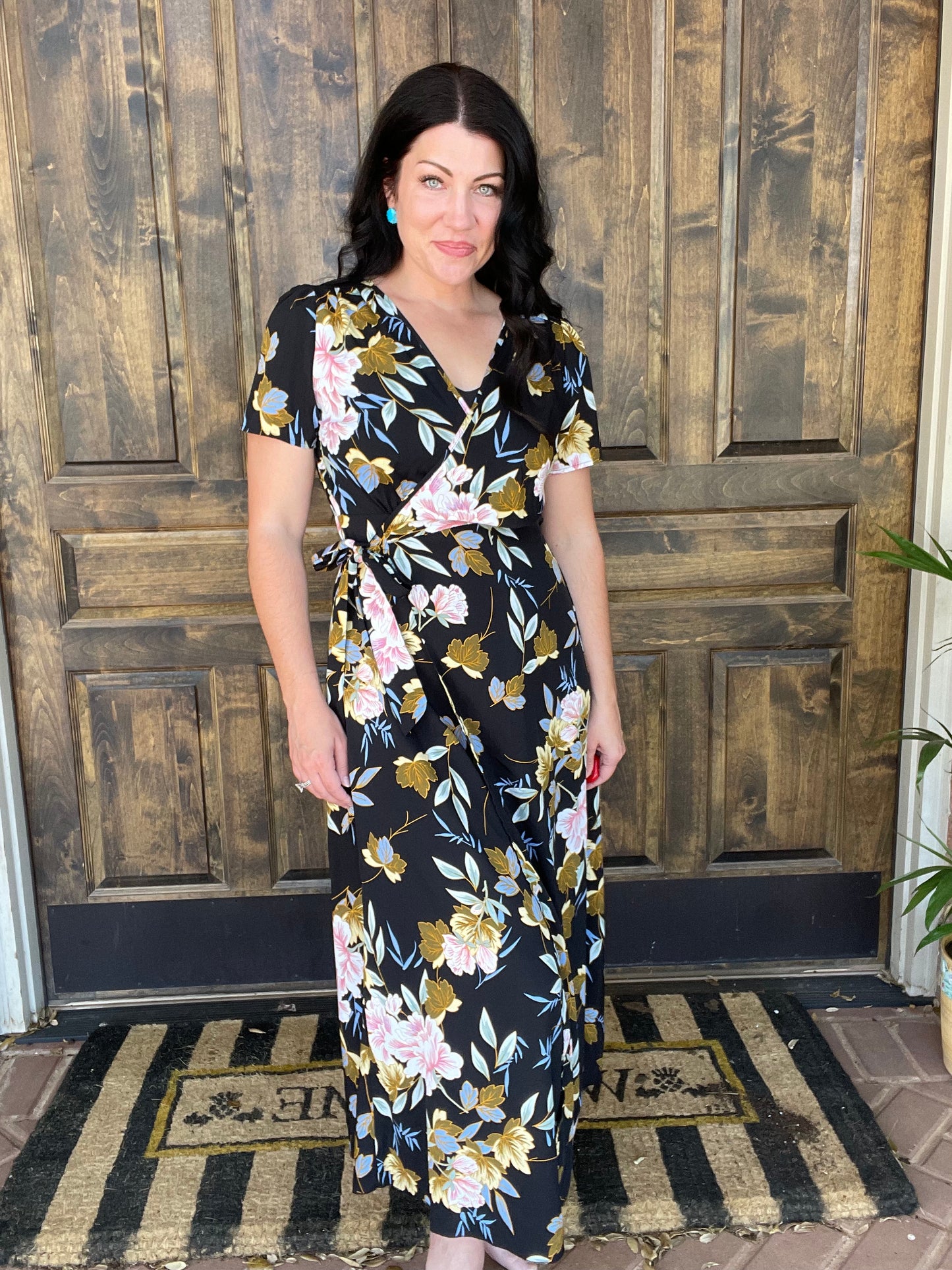 Wrap me Up Floral Maxi Dress