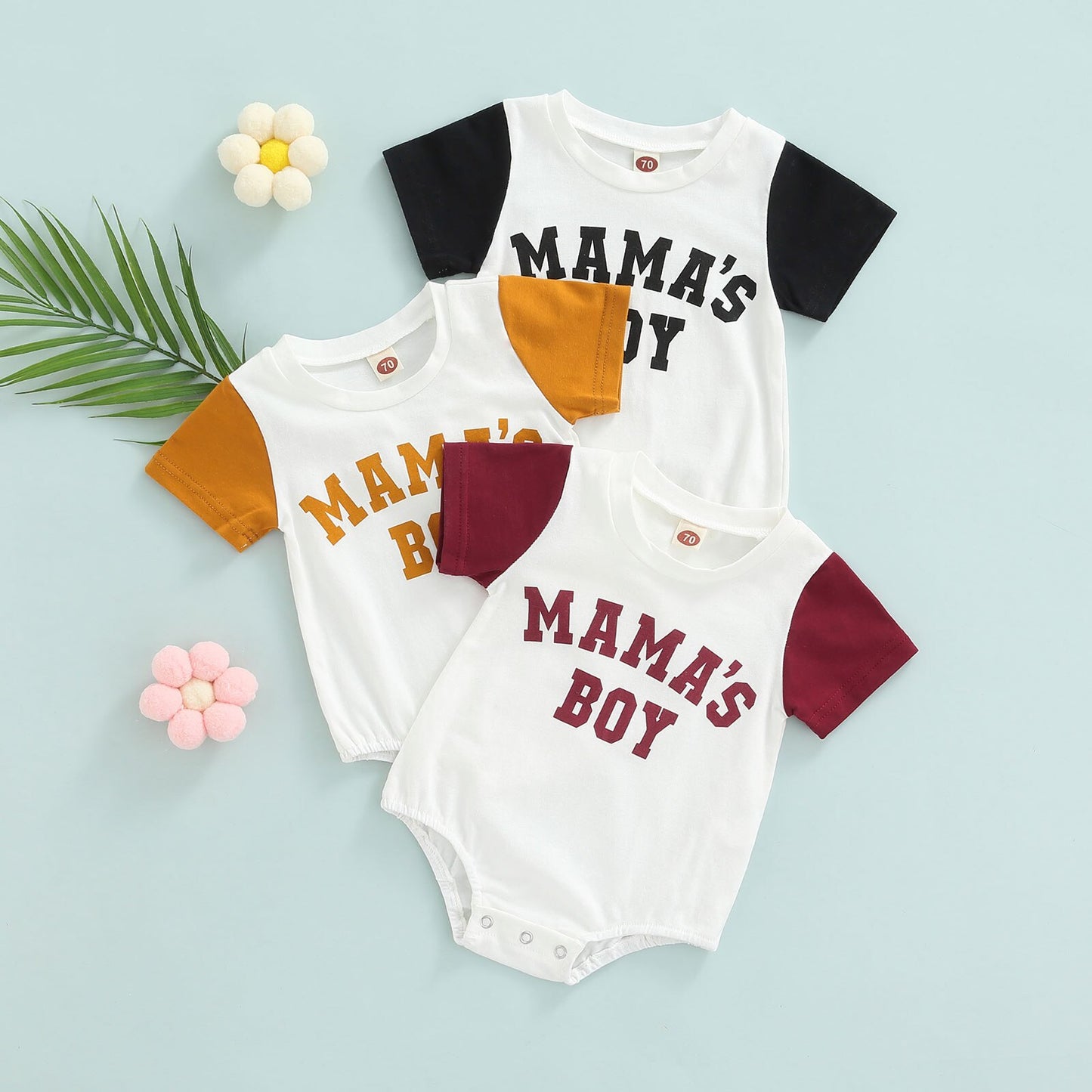 Mama's Boy Patchwork Romper